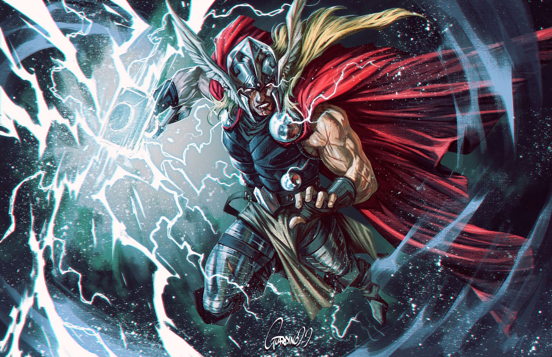 Thor Cartoon Wallpapers - 4k, Hd Thor Cartoon Backgrounds On Wallpaperbat