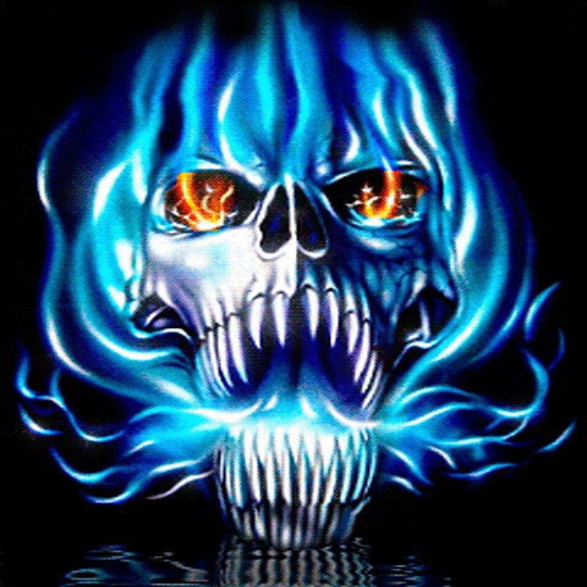 Blue Skull Wallpapers 4k Hd Blue Skull Backgrounds On Wallpaperbat