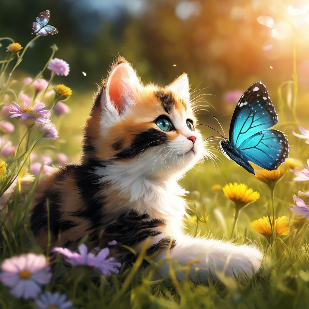 Kitten Butterfly Wallpapers - 4k, HD Kitten Butterfly Backgrounds on ...