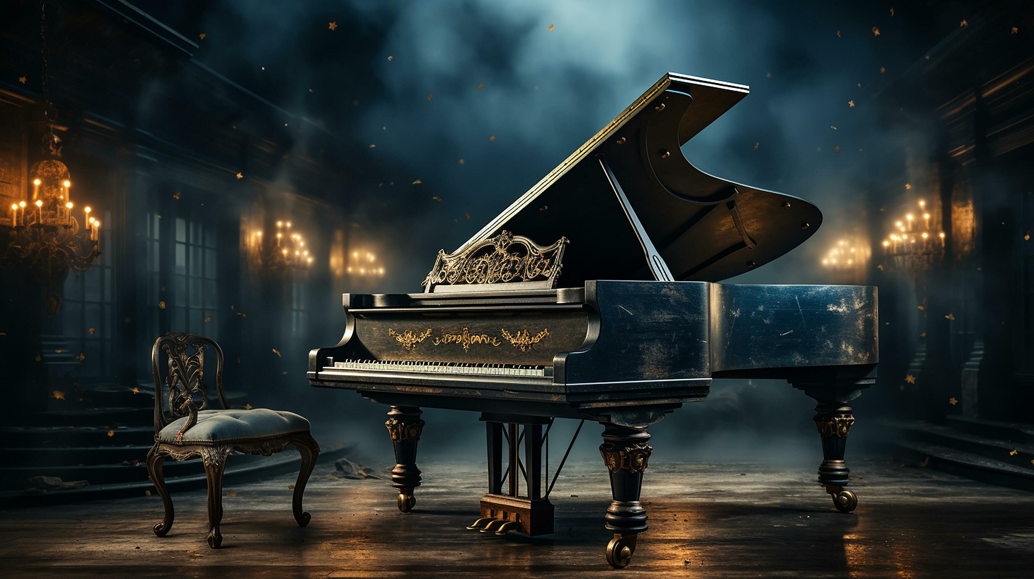 Dark Piano Wallpapers - 4k, Hd Dark Piano Backgrounds On Wallpaperbat