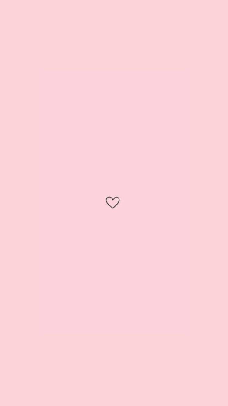 750x1334 Download Pastel Pink Heart Iphone Wallpaper | Wallpapers.com Wallpaper