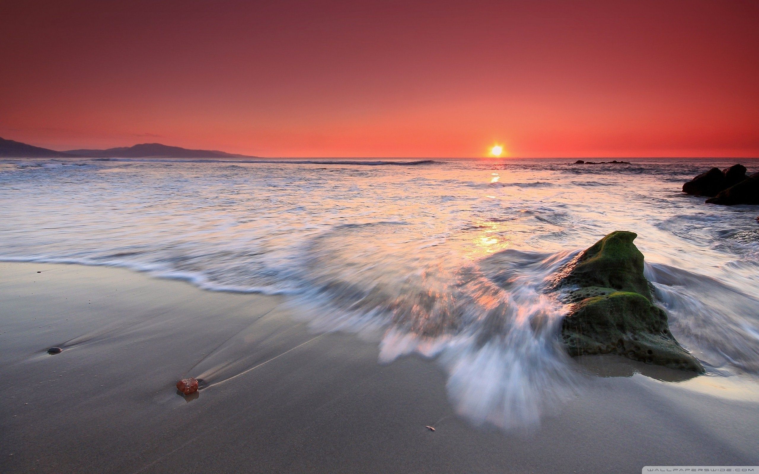 2560x1600 RED BEACH SUNSET Ultra HD Desktop Background Wallpaper for 4K UHD TV :  Multi Display, Dual Monitor : Tablet : Smartphone Wallpaper