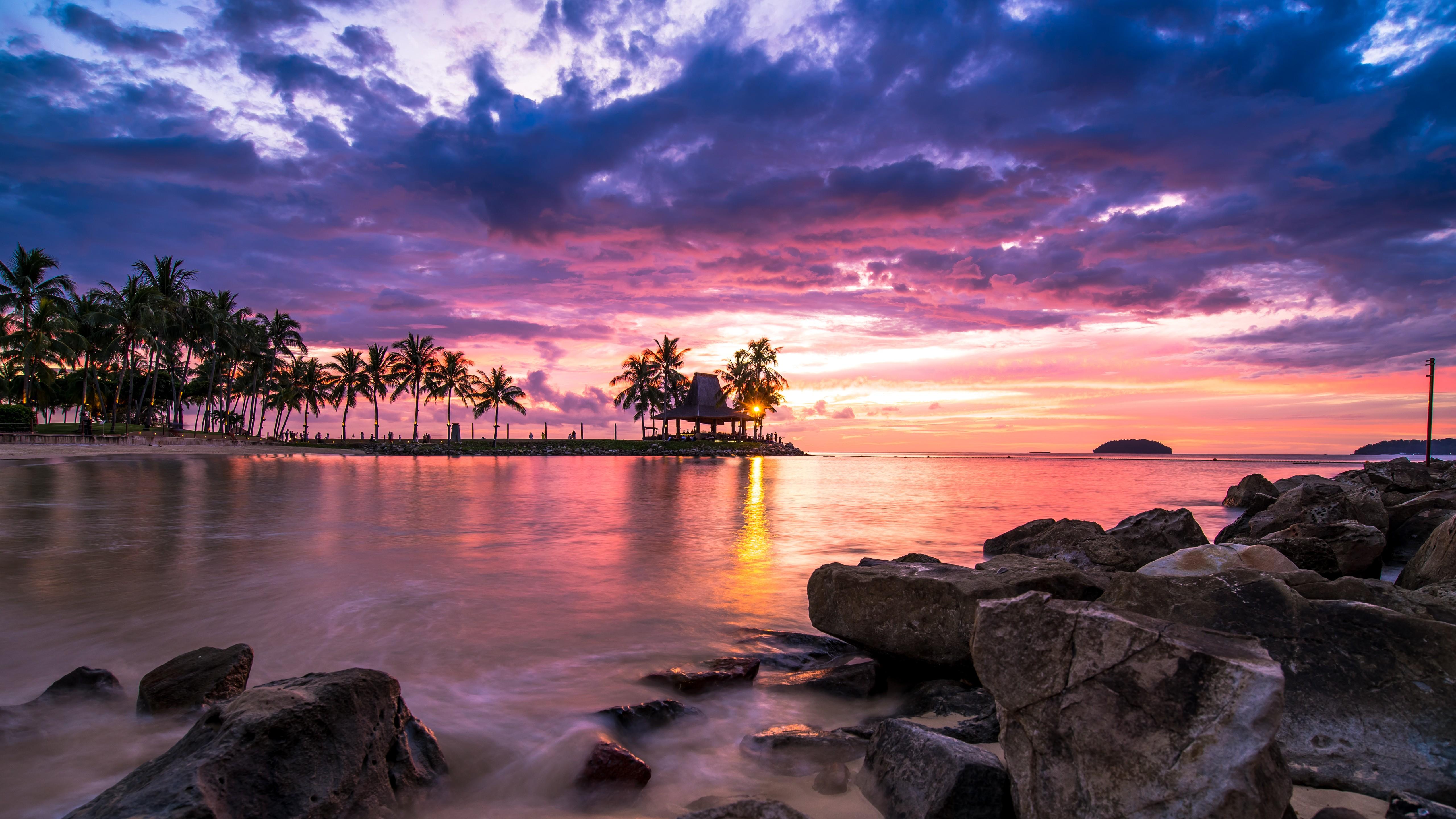 5120x2880 Sunset Beach Wallpapers - Wallpaper Cave Wallpaper