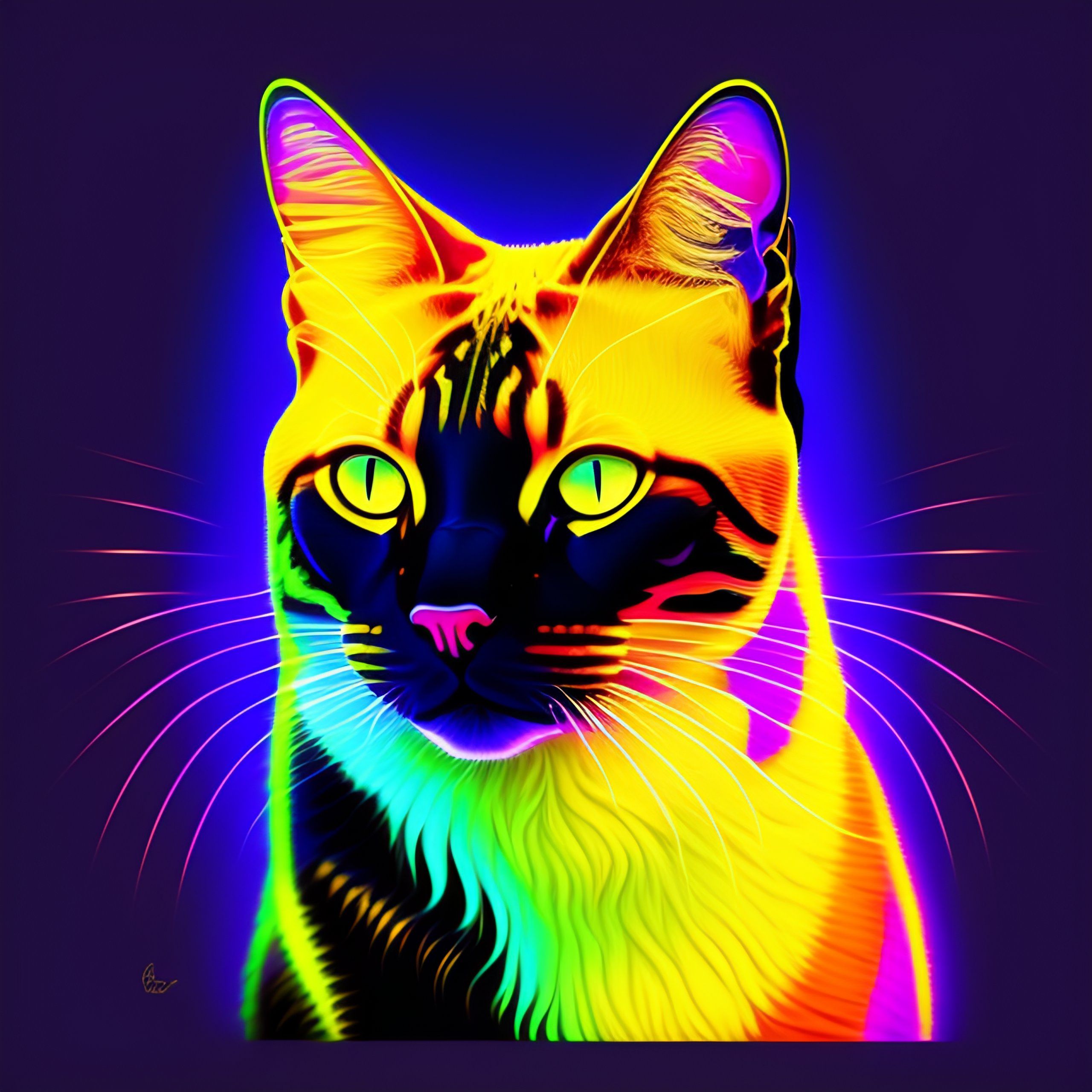 Neon Cat Wallpapers - 4k, HD Neon Cat Backgrounds on WallpaperBat