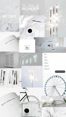 253x450 White Aesthetic Iphone Collage ... Wallpaper