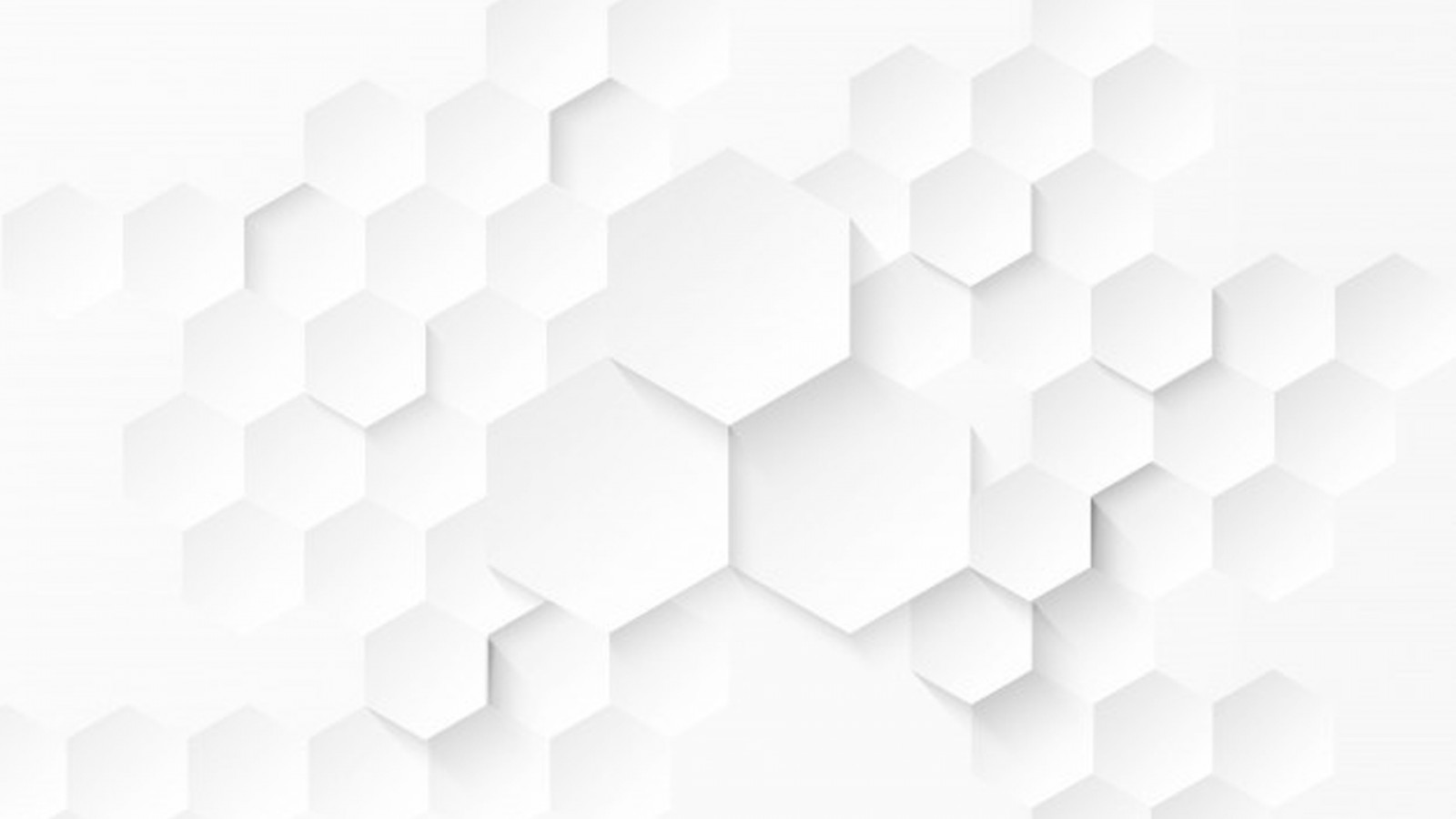 1600x900 White Hexagon Geometric Shapes HD White ... Wallpaper