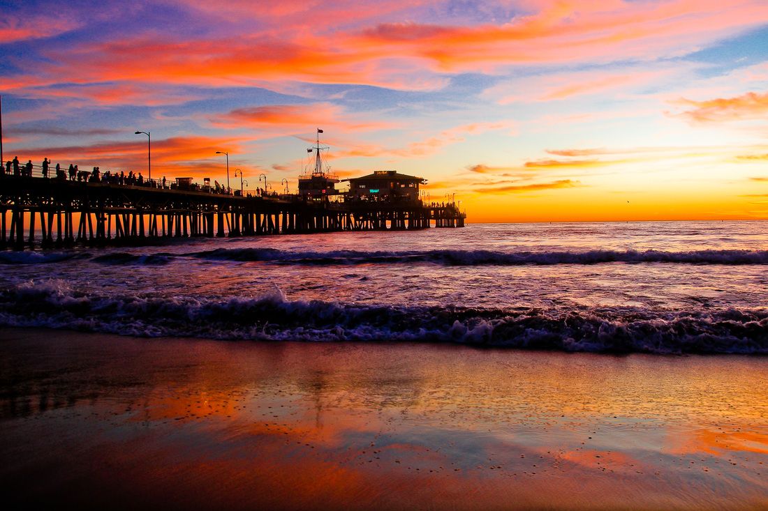 Santa Monica Sunset Wallpapers - 4k, HD Santa Monica Sunset Backgrounds ...