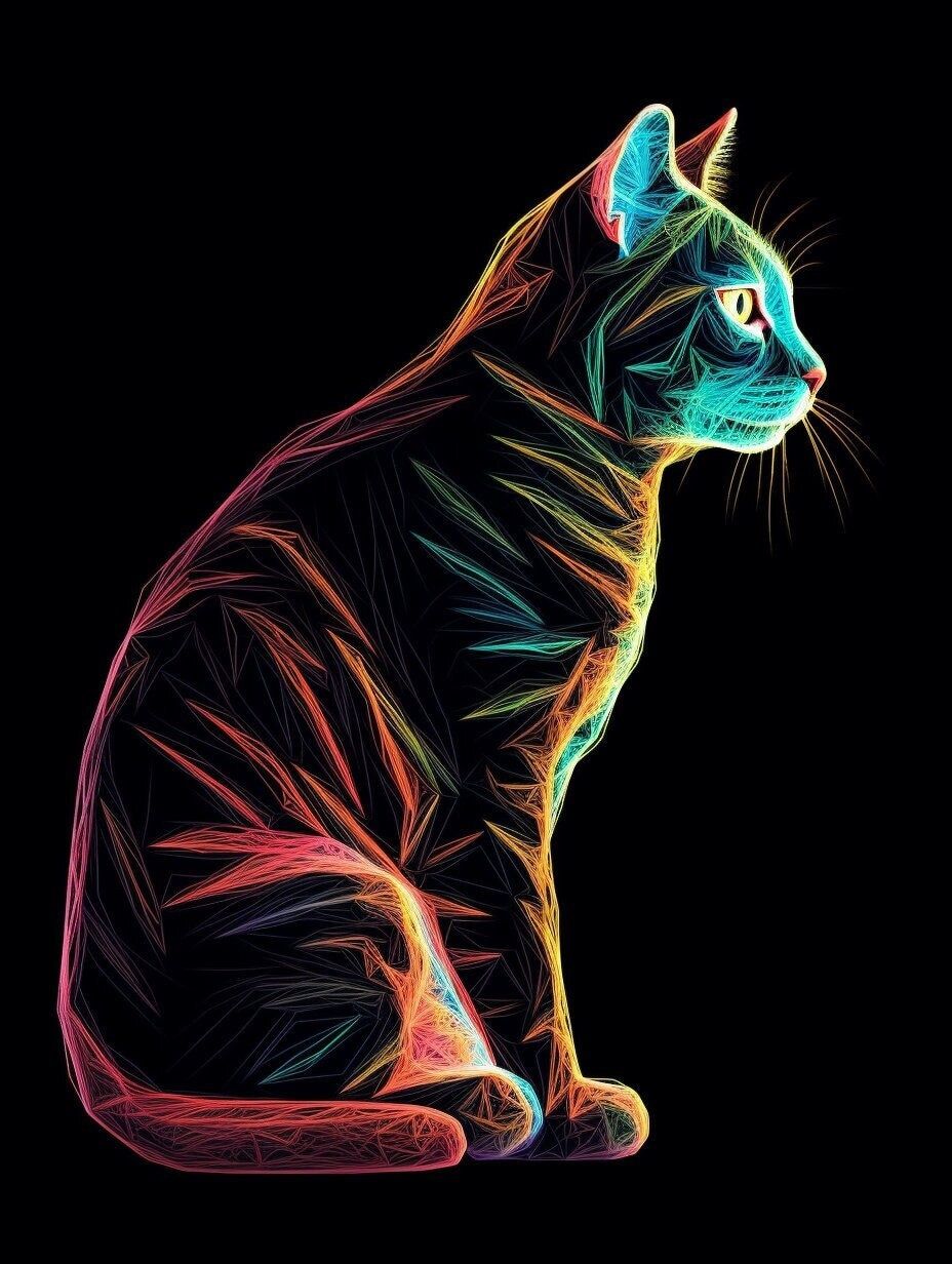 Neon Cat Wallpapers - 4k, HD Neon Cat Backgrounds on WallpaperBat