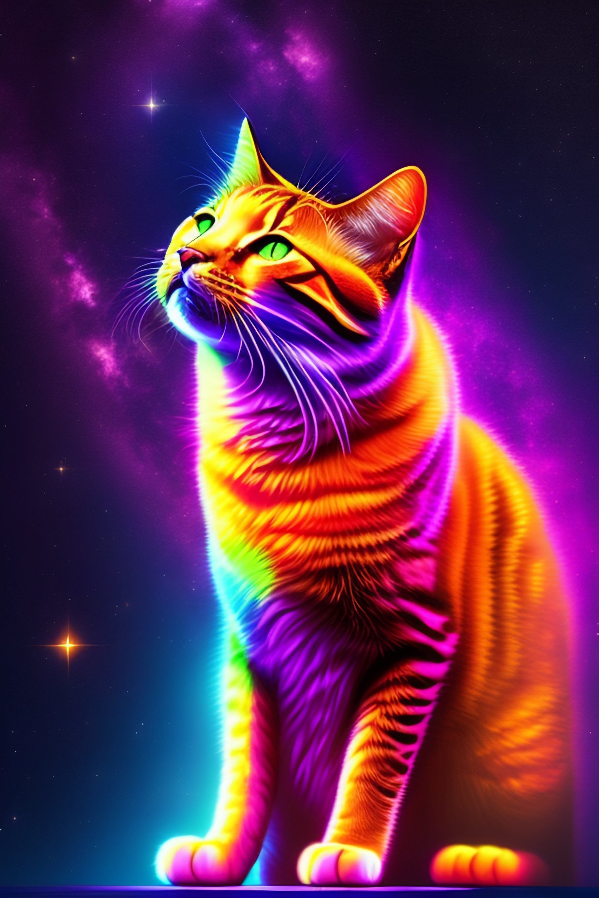 Neon Cat Wallpapers - 4k, HD Neon Cat Backgrounds on WallpaperBat