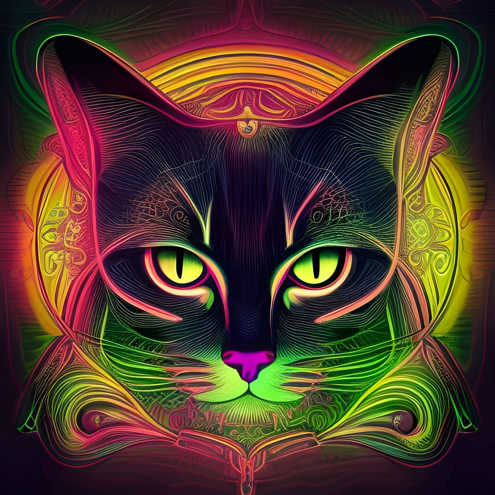 Neon Cat Wallpapers - 4k, HD Neon Cat Backgrounds on WallpaperBat