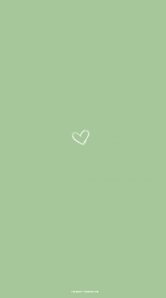 700x1257 20 Cute Spring Wallpaper for Phone & Iphone : Heart Sage Green Background 1  - Fab Mood | Wedding Colours, Wedding Themes, Wedding colour palettes Wallpaper