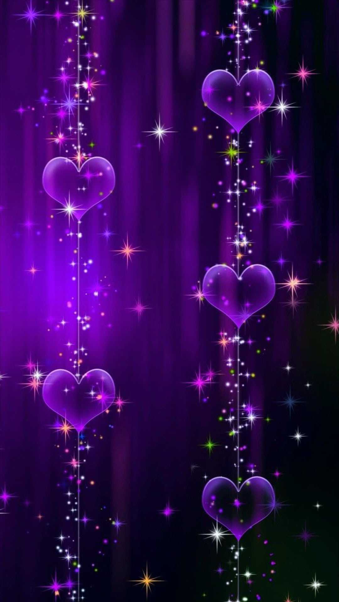 1080x1920 Purple Heart Wallpaper IPhone - iXpap Wallpaper