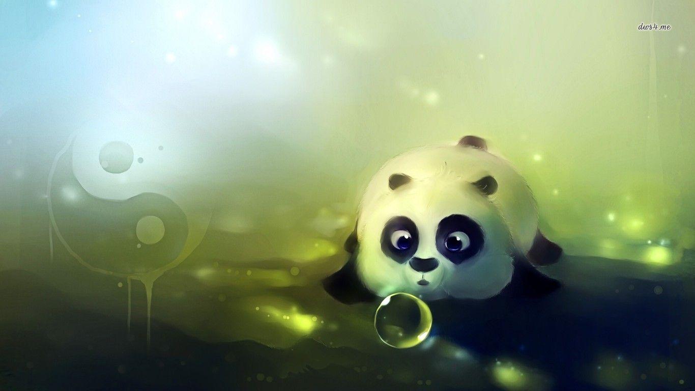 1366x768 Cute Panda Wallpaper on WallpaperBat