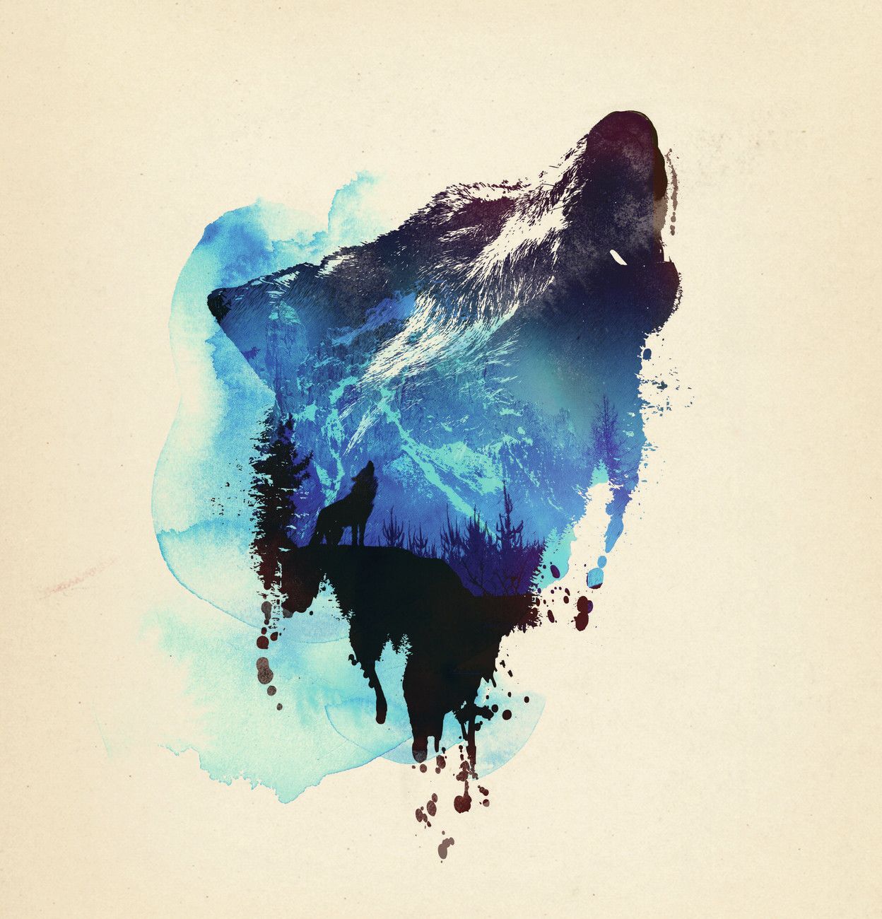 Watercolor Wolf Wallpapers - 4k, HD Watercolor Wolf Backgrounds on