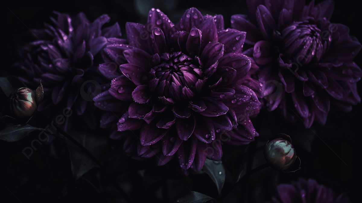 1200x673 Dark Purple Flower With Light Pouring From Behind It Background, Aesthetic Dark  Purple Picture Background Image And Wallpaper for Free Download Wallpaper