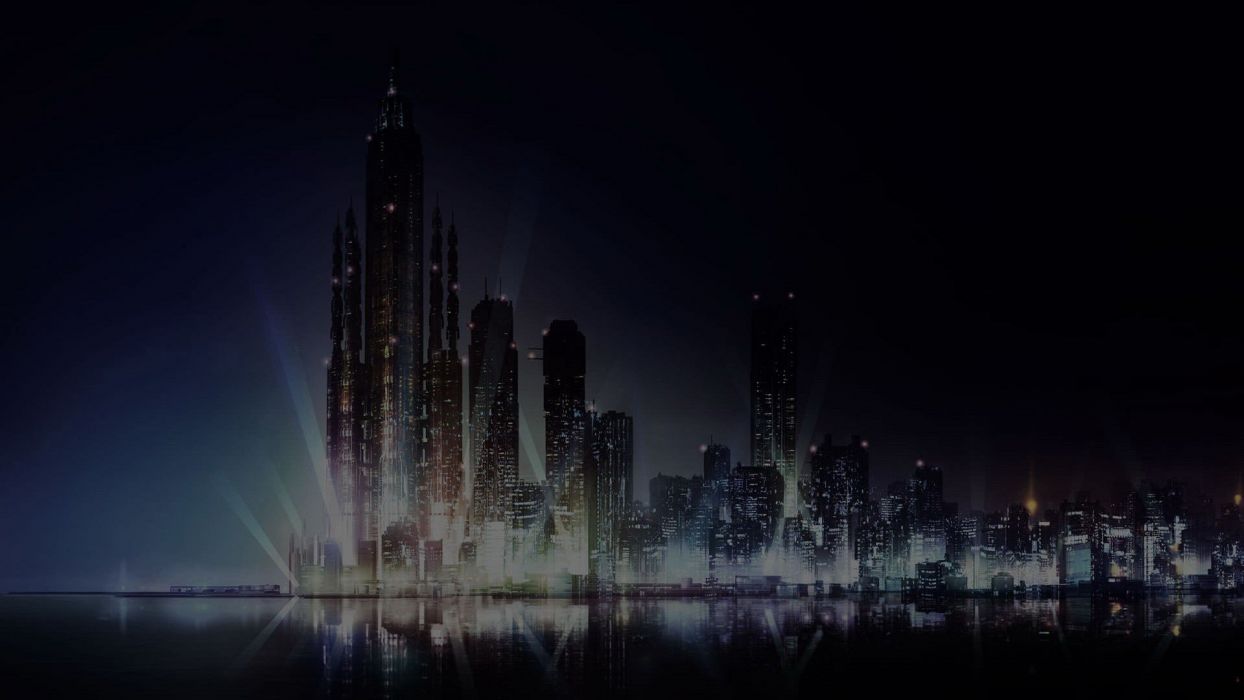 1244x700 Water cityscapes dark night lights buildings skyscrapers scenic anime  reflections cities skies Psycho-Pass sea wallpaper | 1920x1080 | 318333 |  WallpaperUP Wallpaper