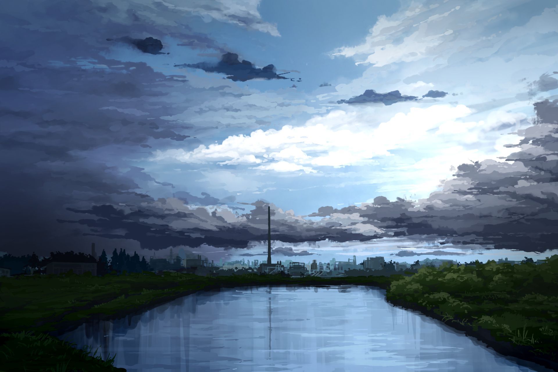 1920x1280 Mobile wallpaper: Anime, Landscape, Sky, Cloud, Scenic, 763104 download the  picture for free. Wallpaper