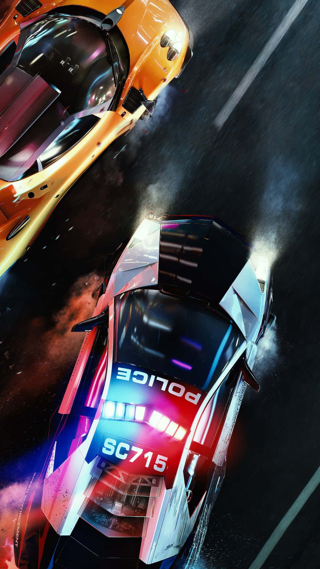 1080x1920 Download Caption: Thrilling Pursuit in Need For Speed | Wallpapers.com Wallpaper