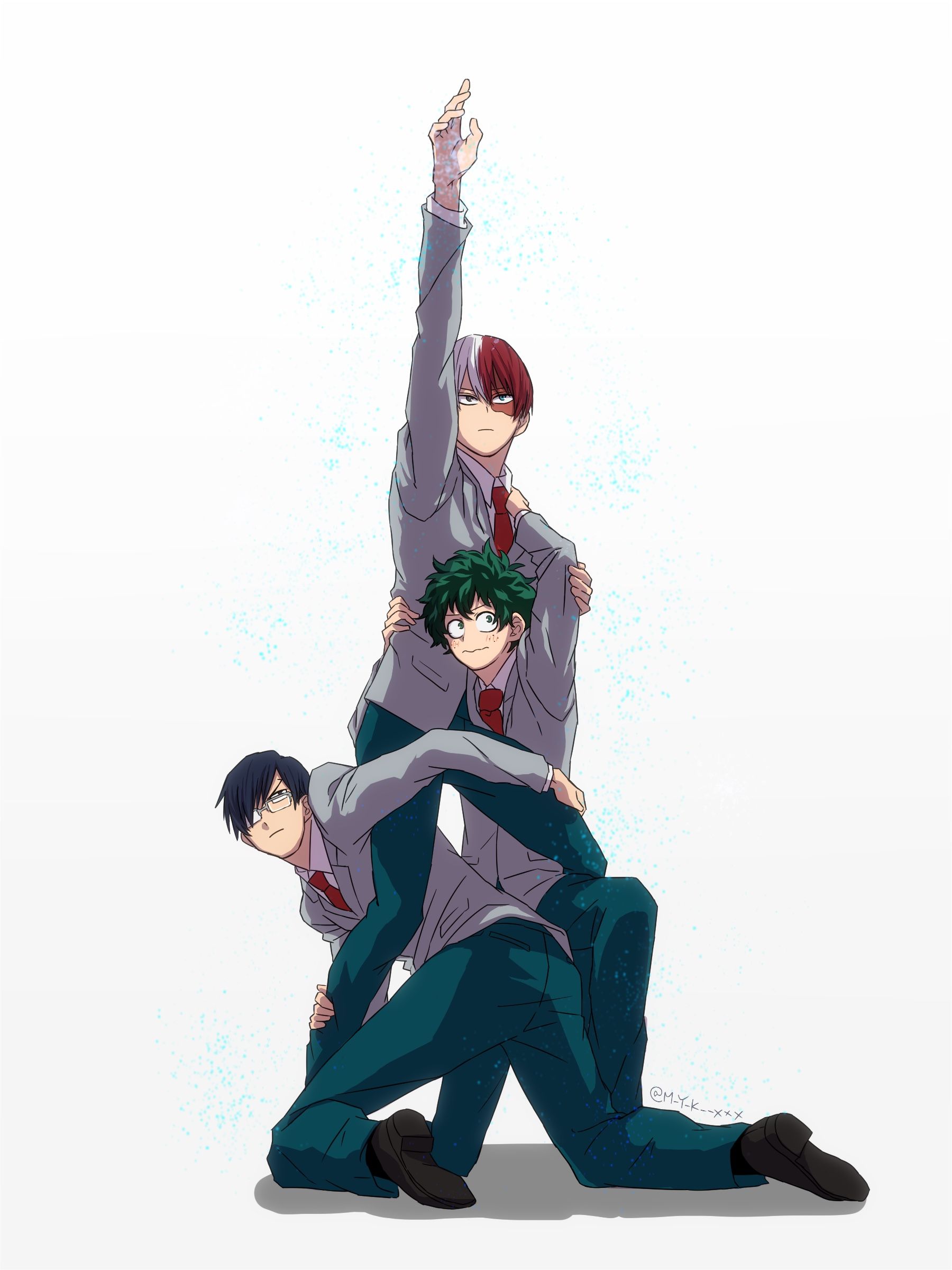 1800x2400 <b>midoriya</b> izuku, <b>todoroki</b> shouto, and iida tenya (gundam and 2 mor...