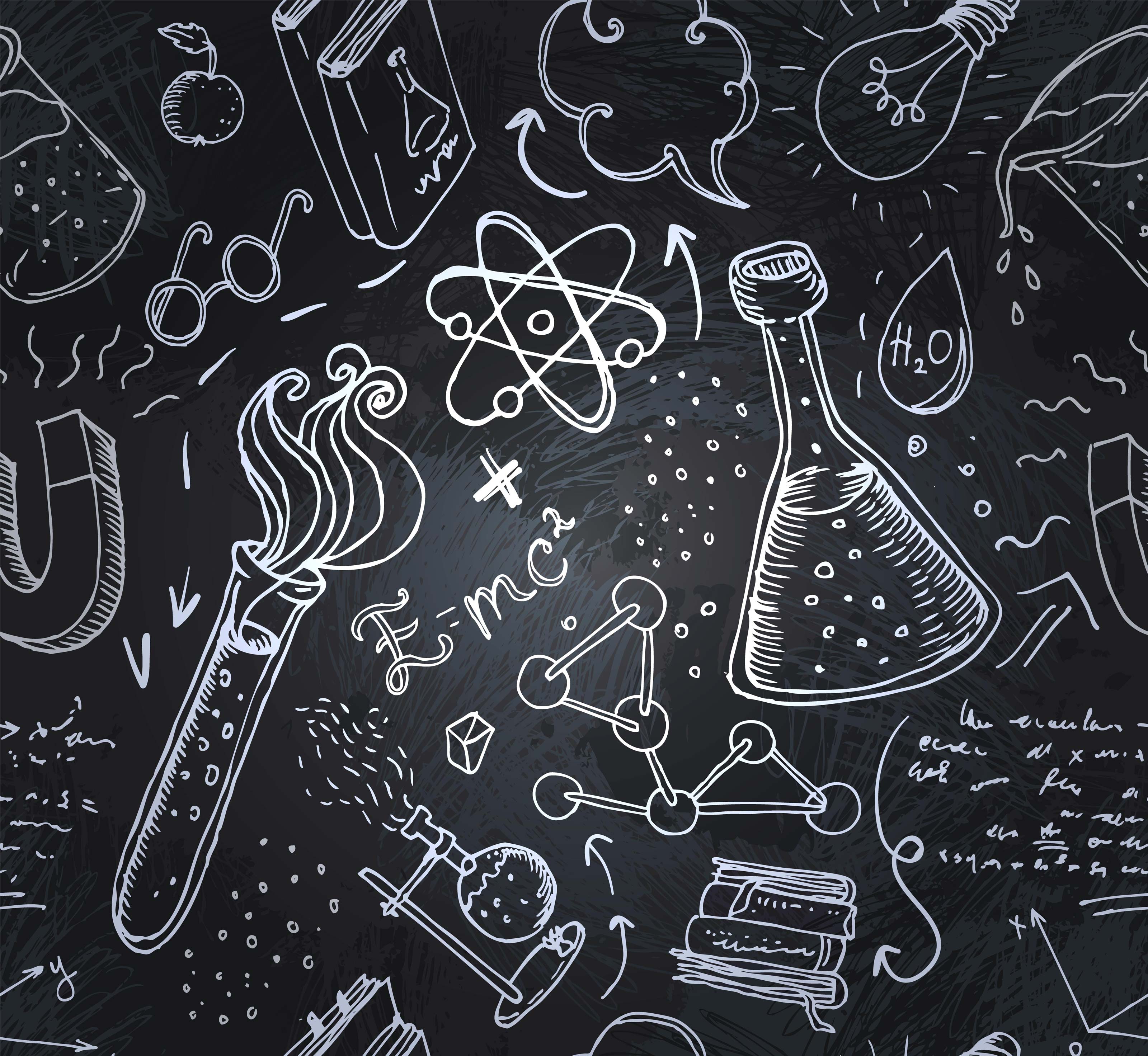 Science Chalkboard Wallpaper Mural