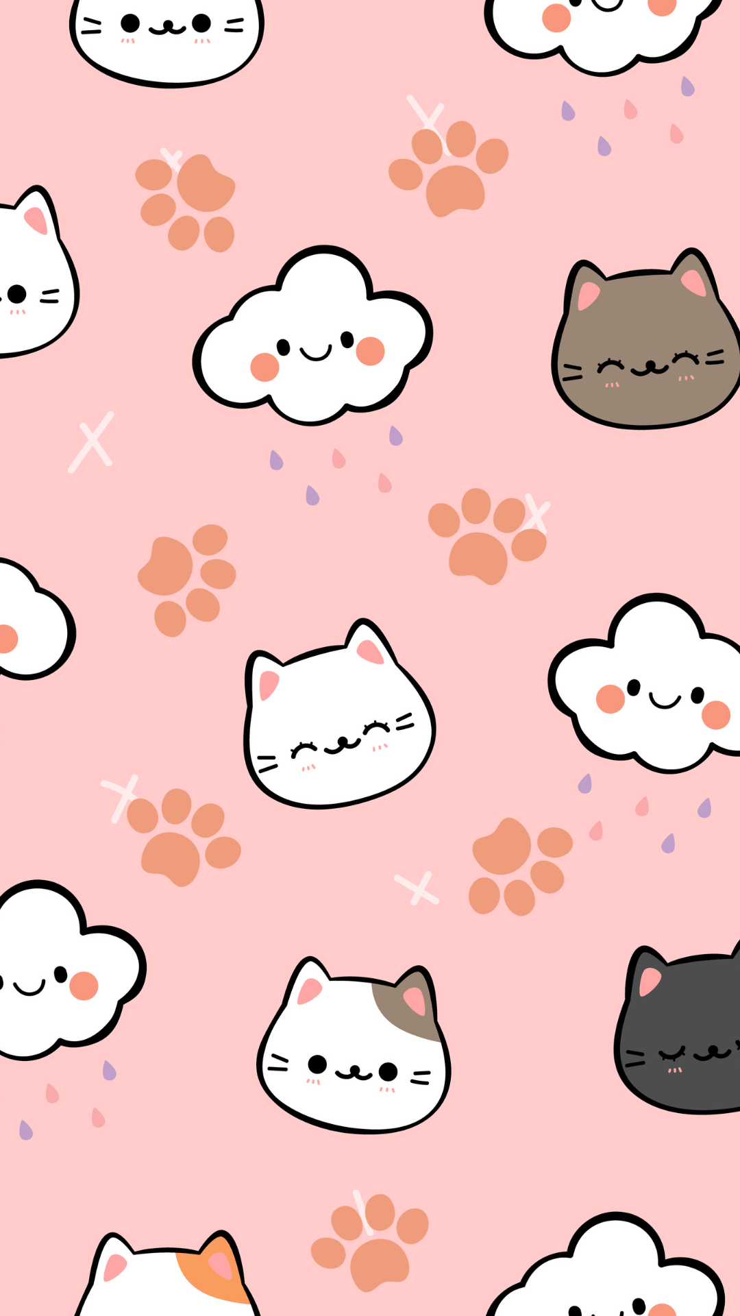 Cat Pattern iPhone Wallpapers - 4k, HD Cat Pattern iPhone Backgrounds ...