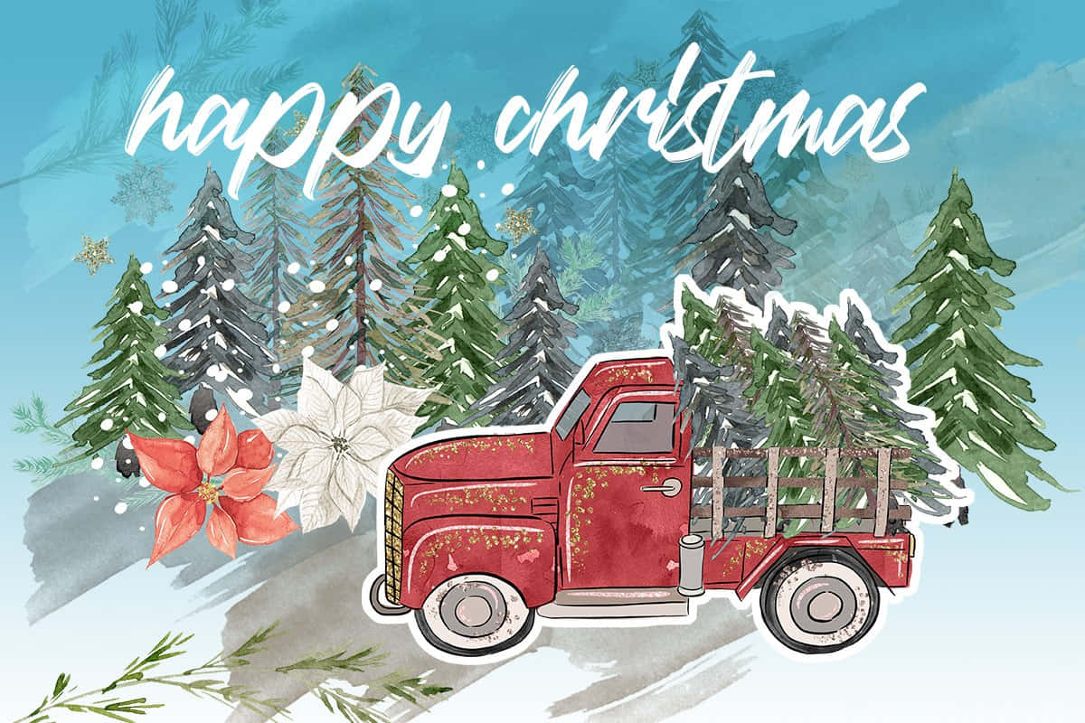 Christmas Truck Wallpapers K Hd Christmas Truck Backgrounds On