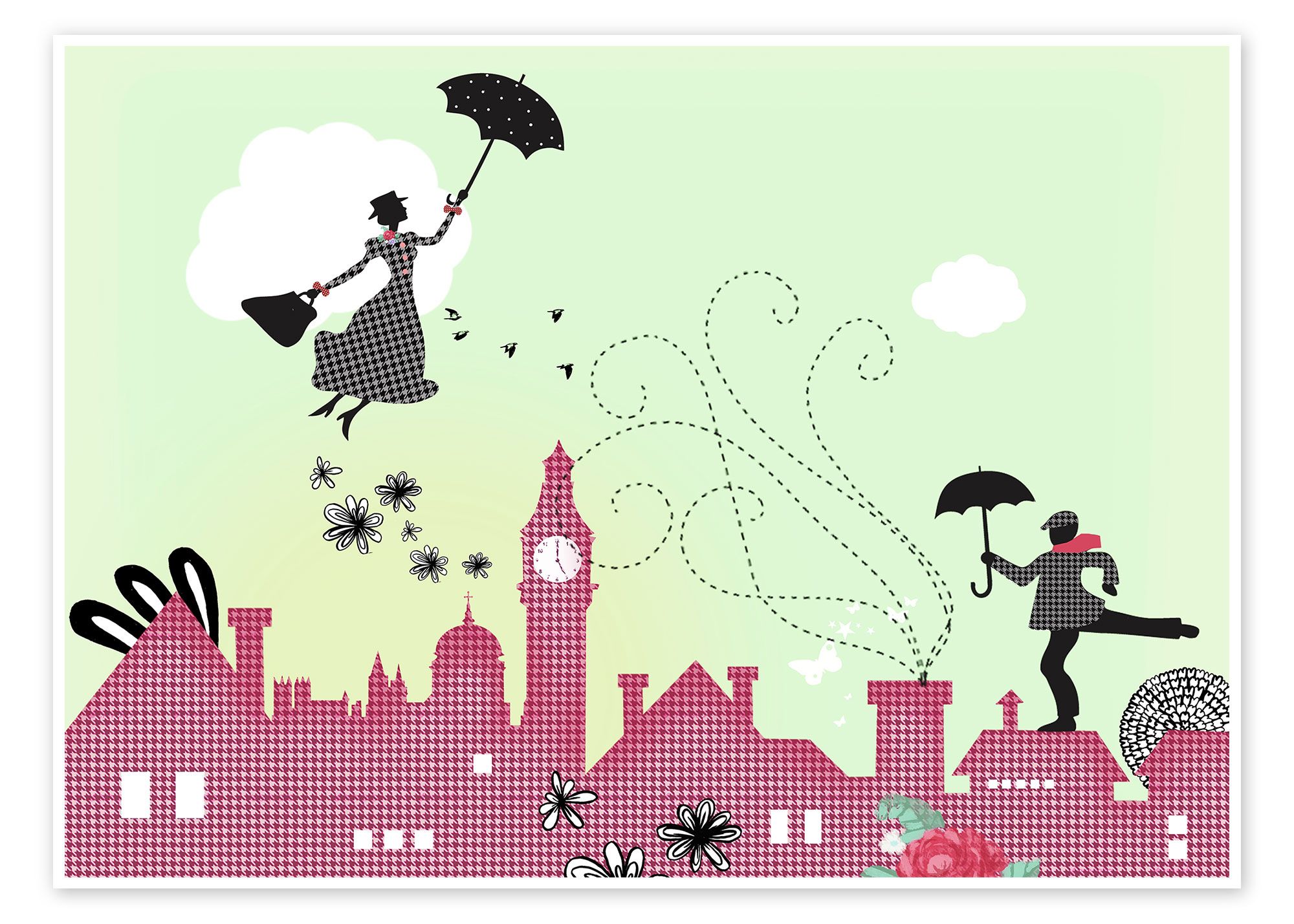 2000x1429 Mary Poppins, London print by Taika ... Wallpaper