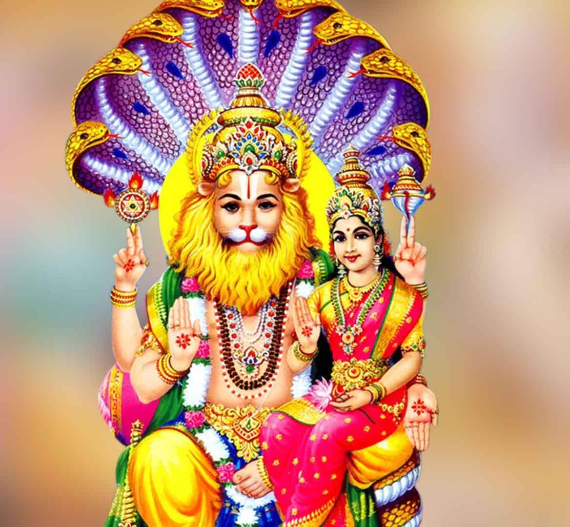 1168x1080 Lord Lakshmi Narasimha Wallpaper on WallpaperBat