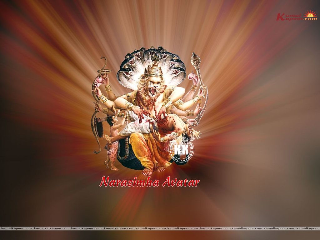 1024x768 Download Narasimha Avatar Wallpaper on WallpaperBat