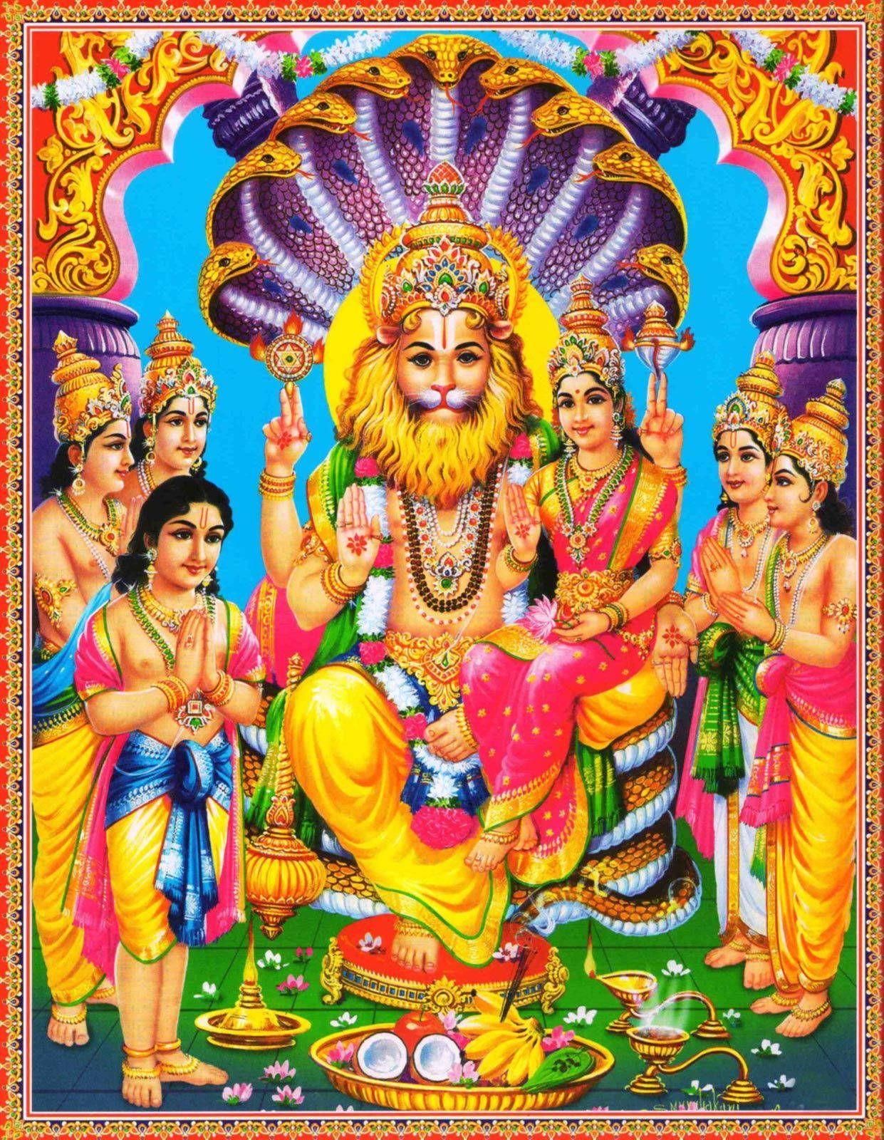 1241x1600 Top Lord Lakshmi Narasimha on WallpaperBat