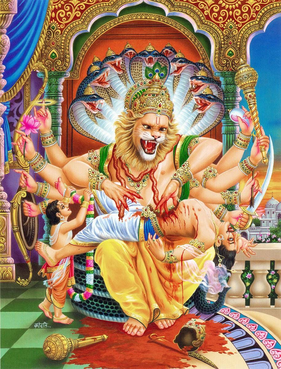 915x1200 Lord Narasimha Wallpaper on WallpaperBat