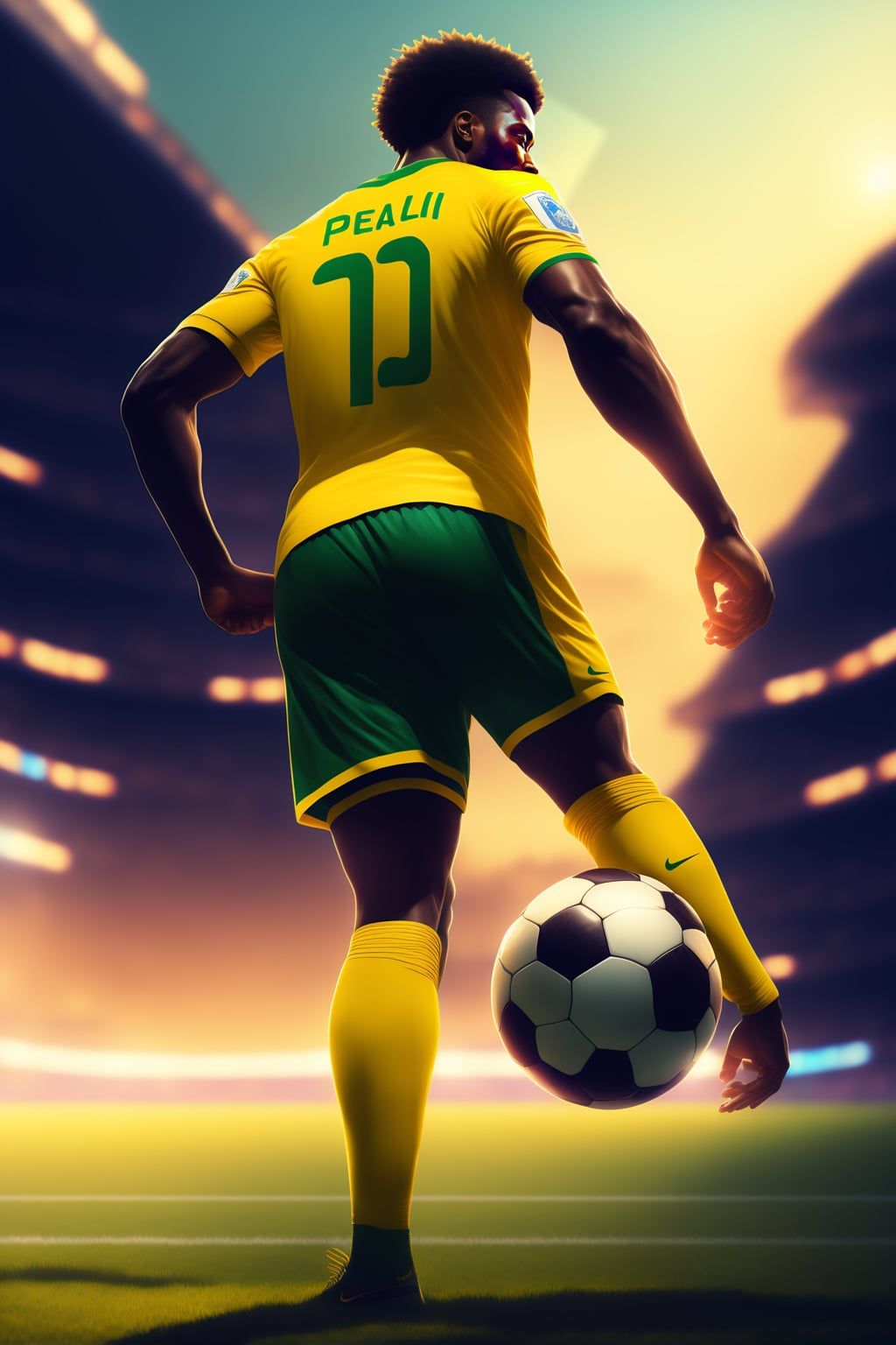 1024x1536 Lexica - a man play soccer Wallpaper