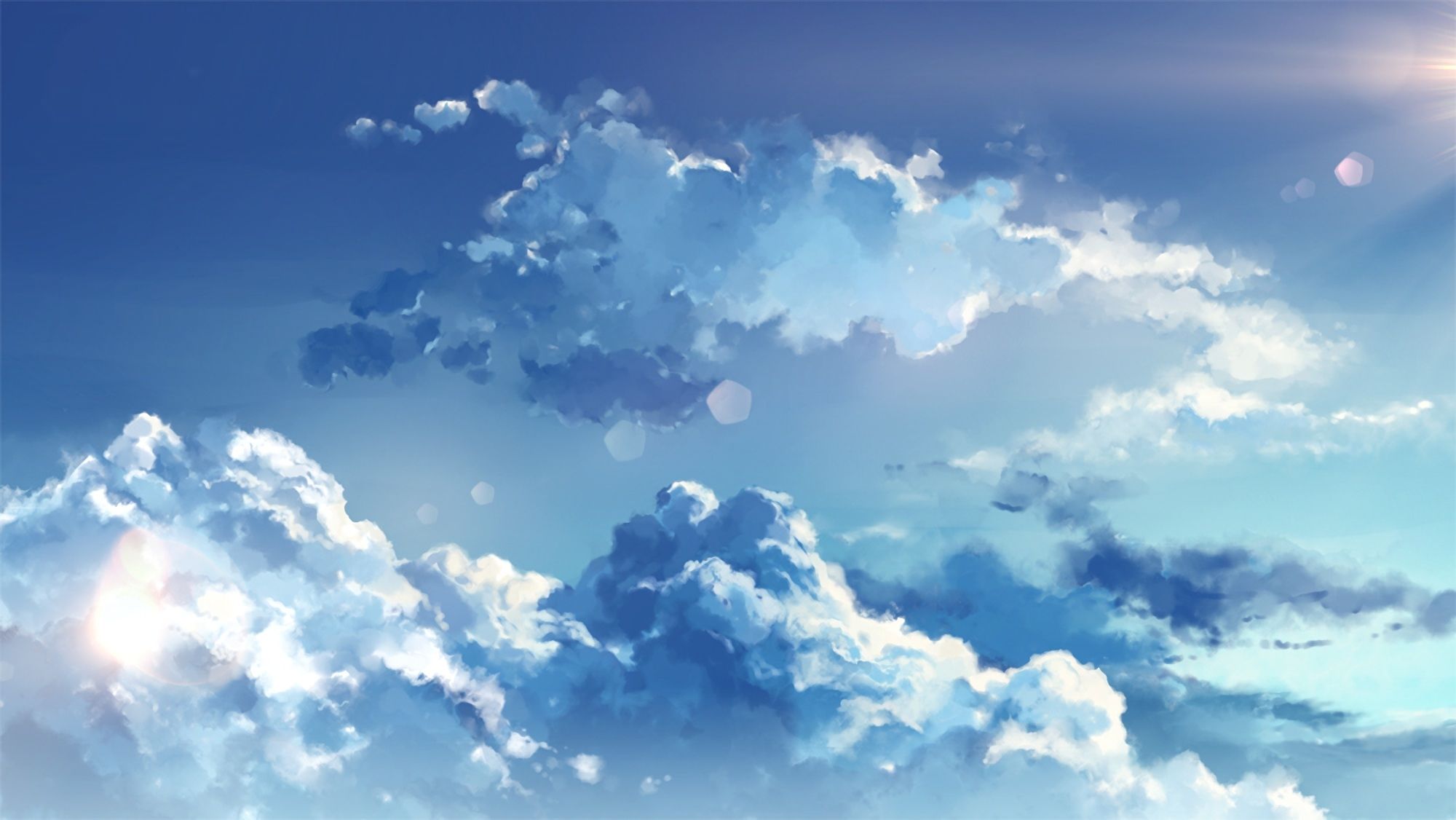 2000x1126 Anime Clouds Wallpapers - Wallpaper Cave Wallpaper