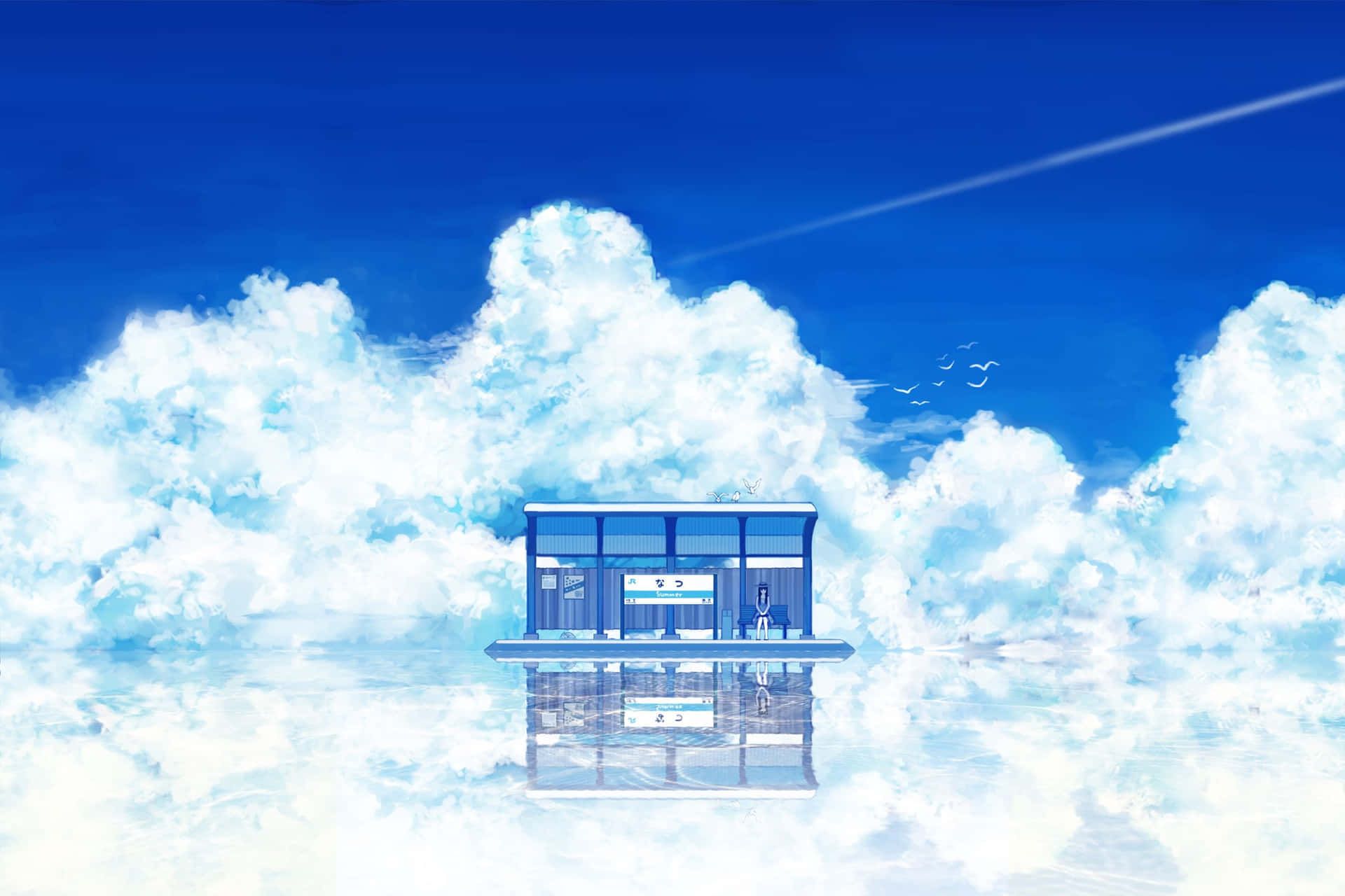 1920x1280 200+] Anime Sky Wallpapers | Wallpapers.com Wallpaper