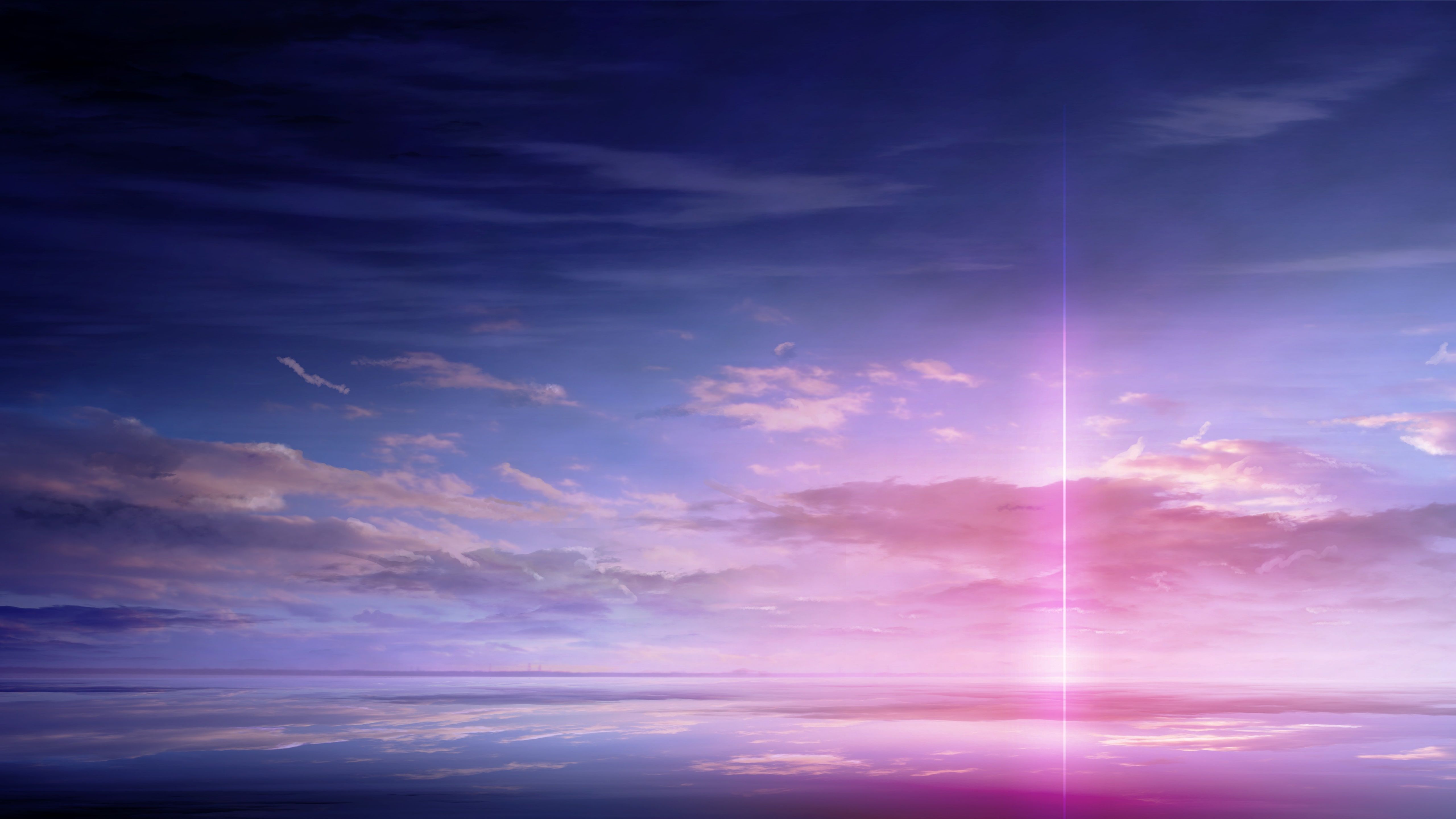 5120x2880 Pink anime sky - backiee Wallpaper