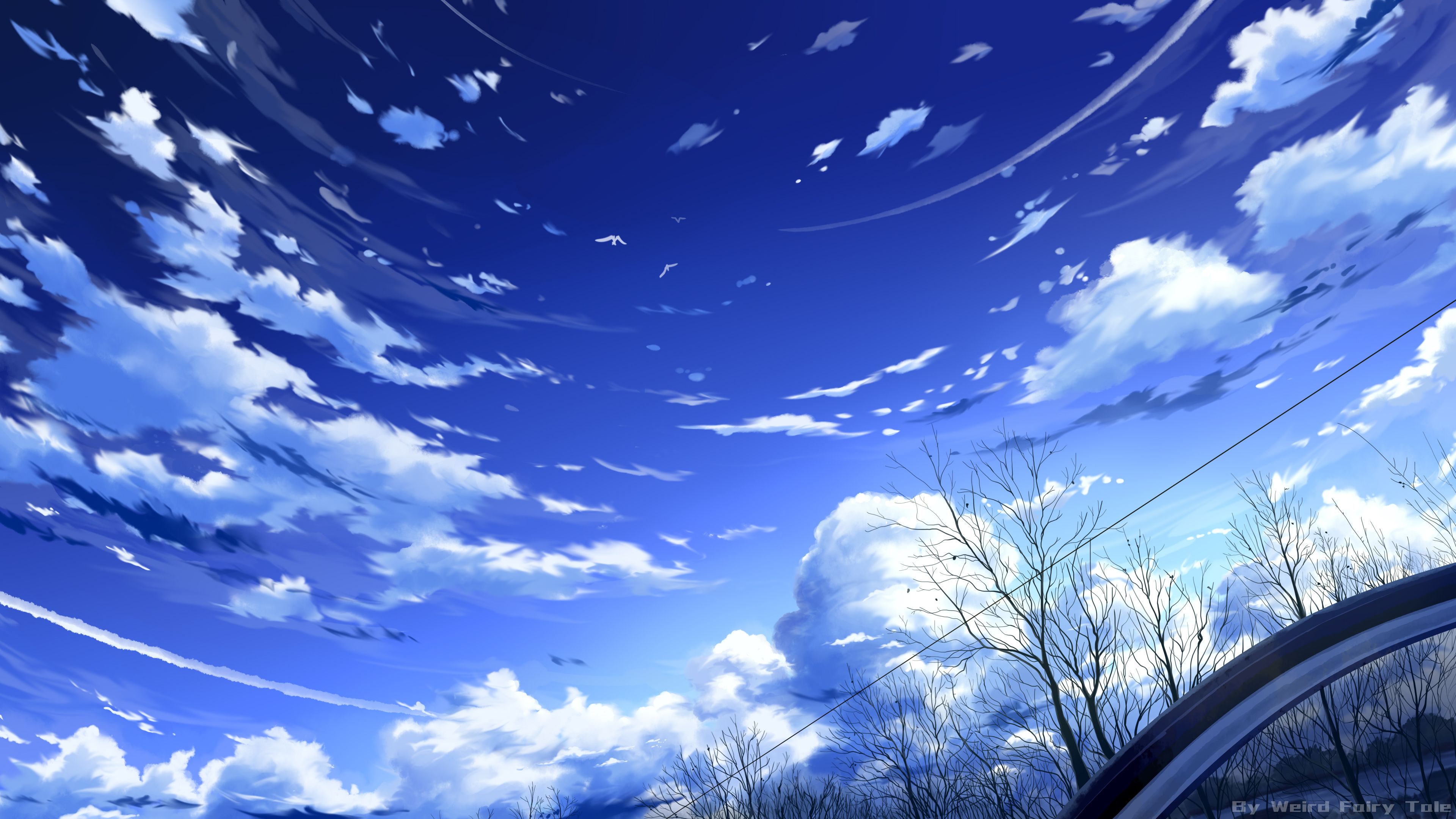 3840x2160 Anime Sky 4k Ultra HD Wallpaper by 诡异童话 Wallpaper