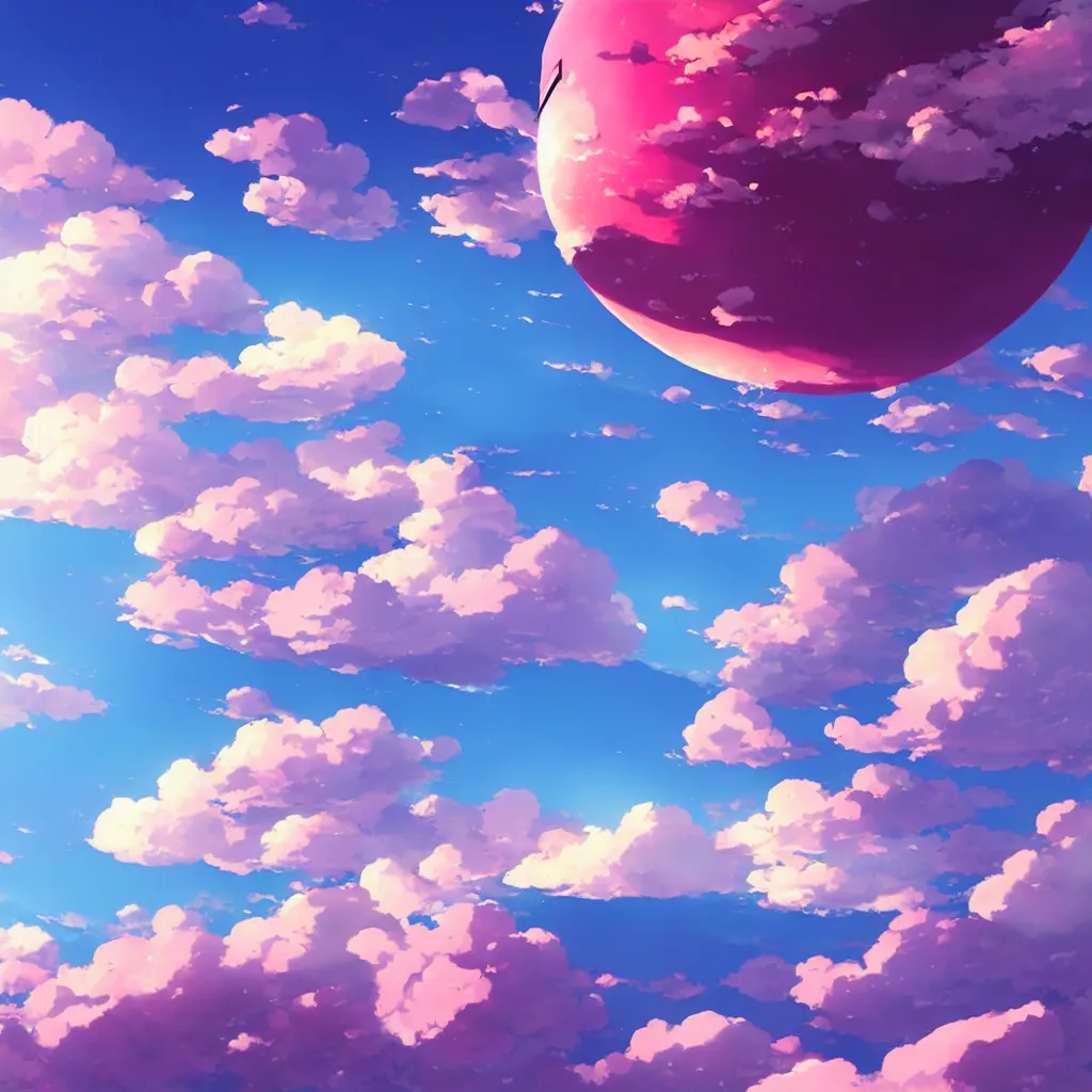 1024x1024 anime landscape wallpaper, waves ... Wallpaper