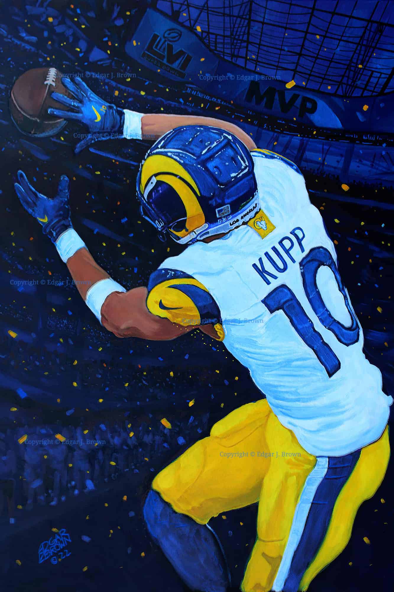 1333x2000 Rams Cooper Kupp Super Bowl LVI MVP Art Wallpaper