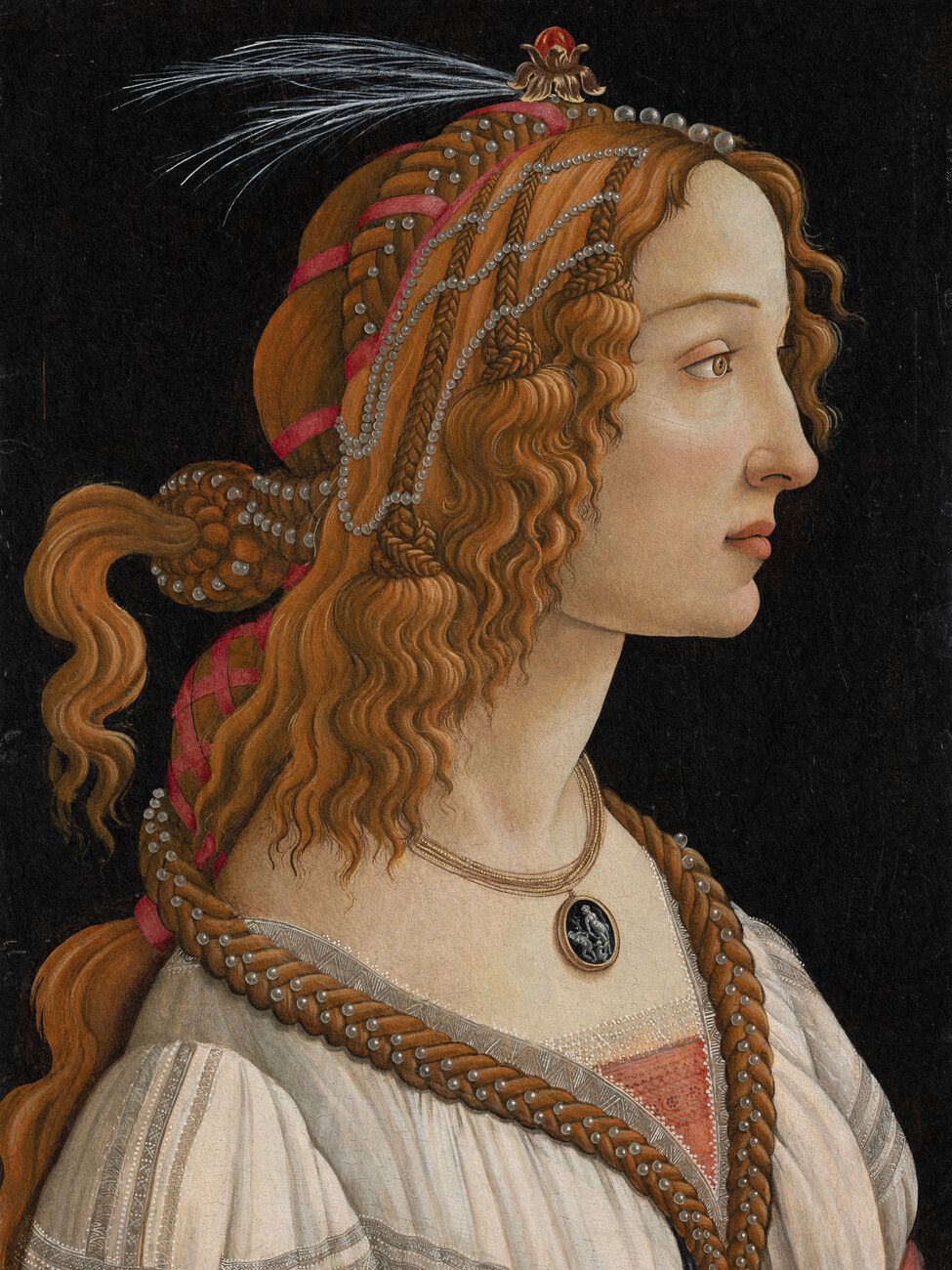 975x1300 Portrait of Simonetta Vespucci - Sandro ... Wallpaper