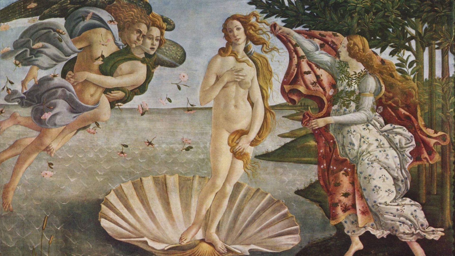 1920x1080 The Birth of Venus by Sandro Botticelli ... Wallpaper