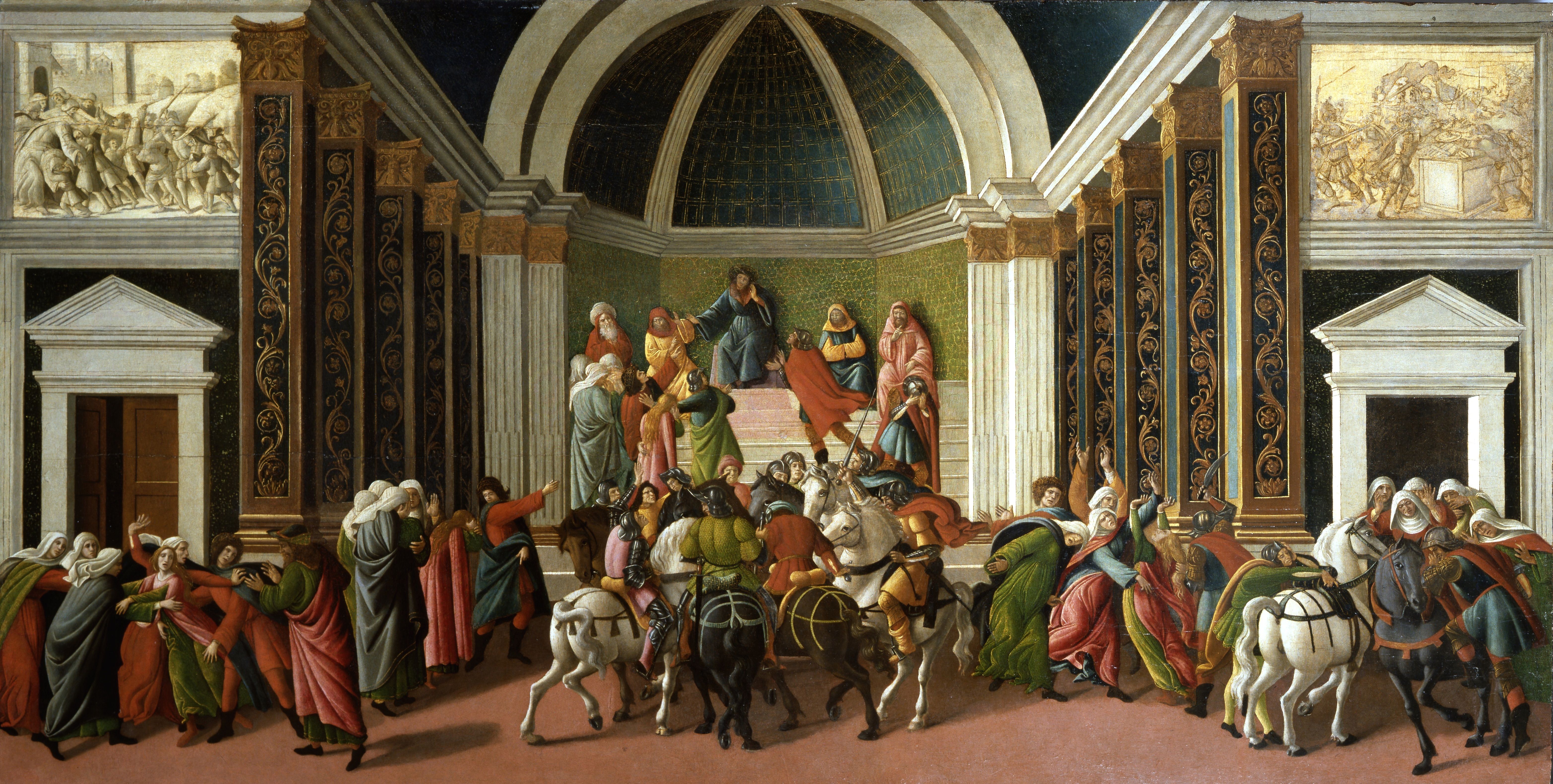 6257x3161 Picture Horses Sandro Botticelli ... Wallpaper