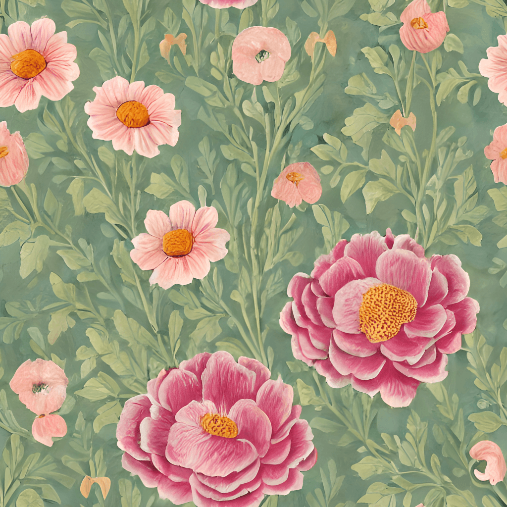 1024x1024 Posey Farmhouse Floral Wallpaper in the ... Wallpaper