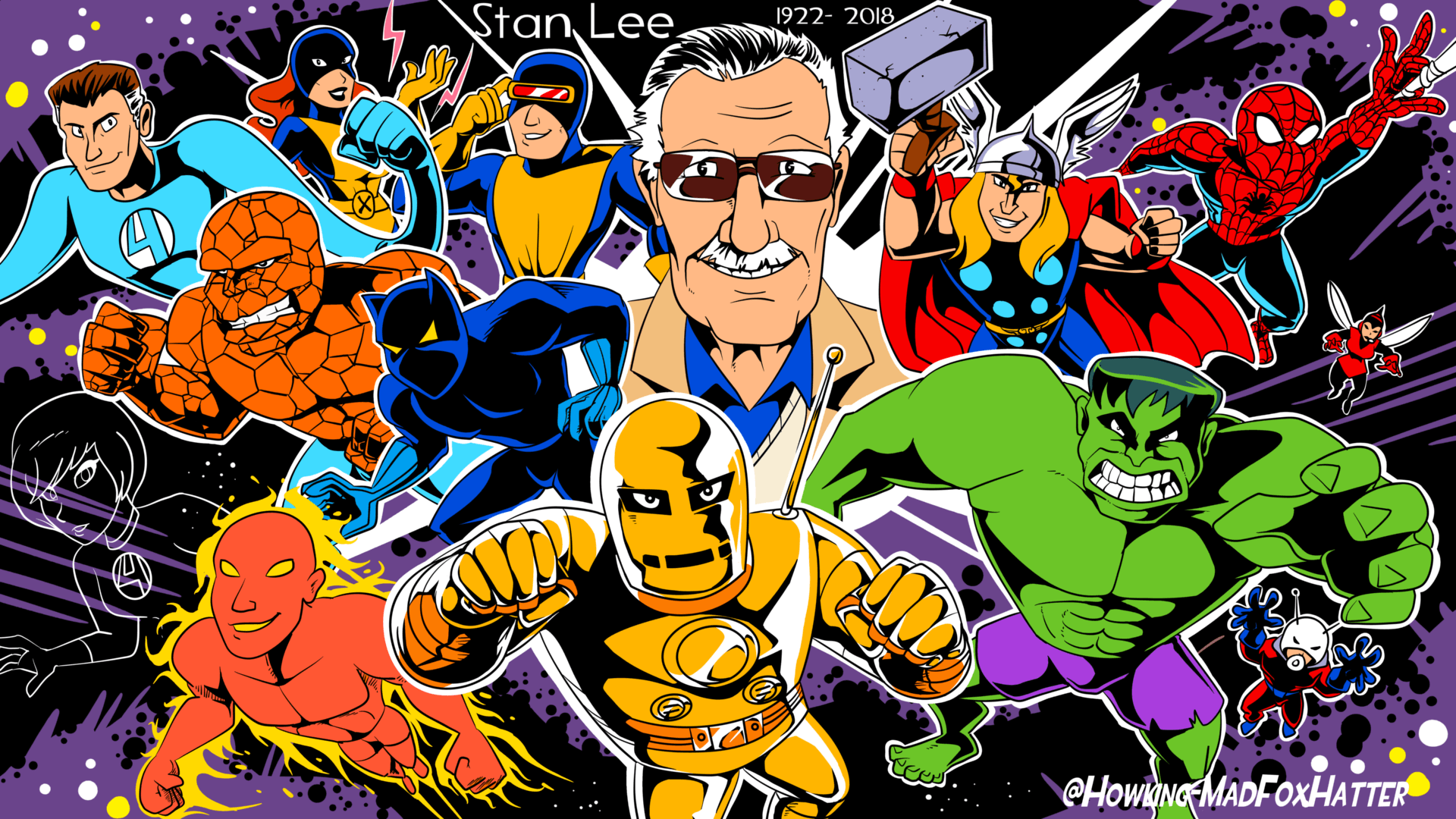 1920x1080 Stan Lee Tribute by HOwLiNG ... Wallpaper