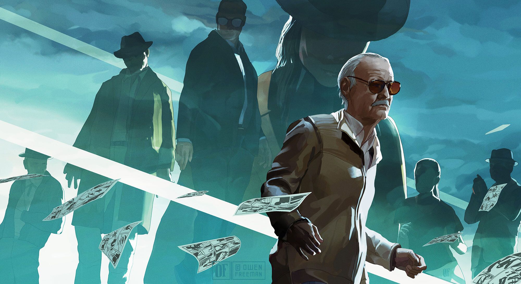 2000x1090 Stan Lee — OWEN FREEMAN Wallpaper