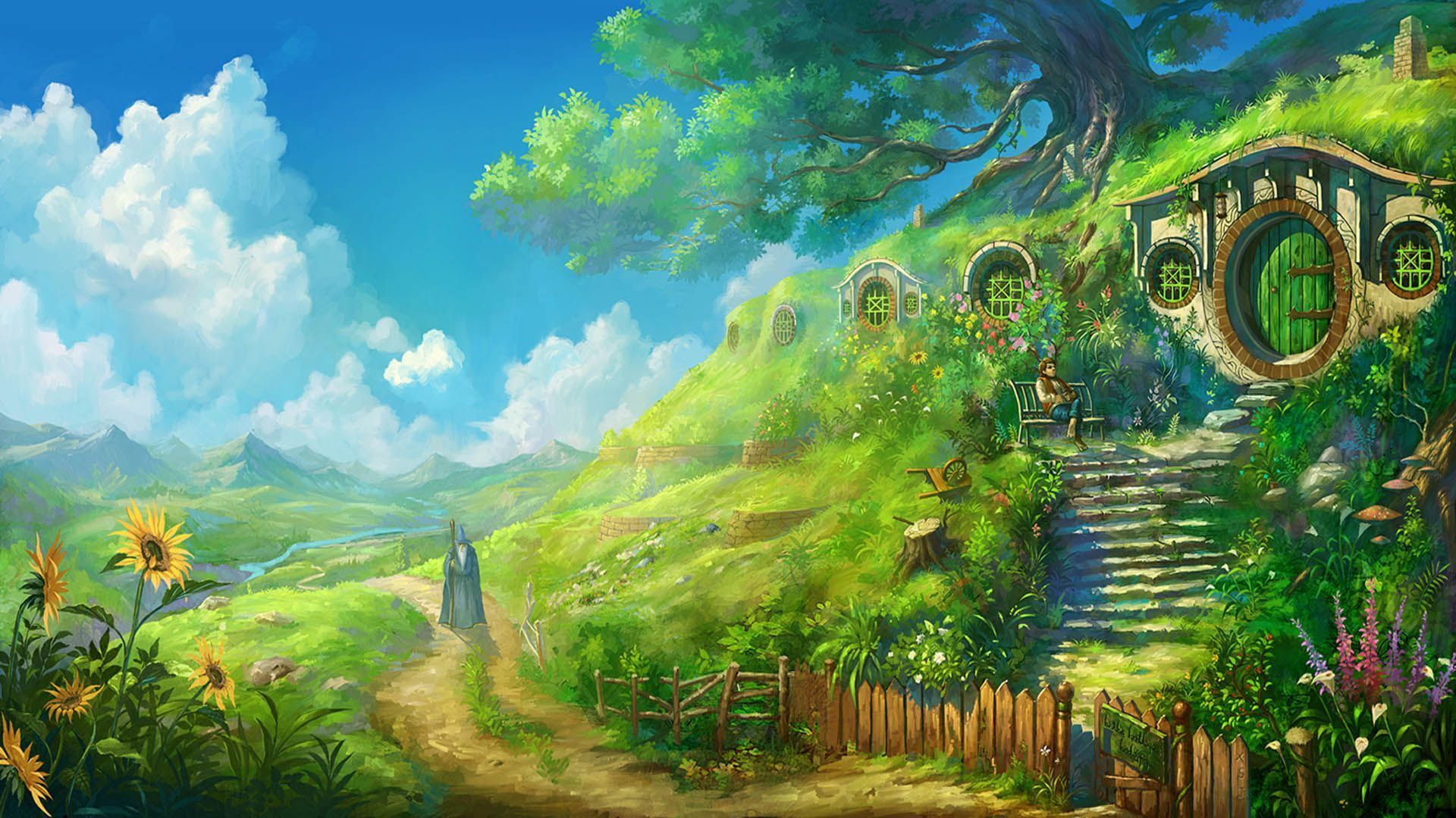 1920x1080 Scenery wallpaper, Tolkien art ... Wallpaper