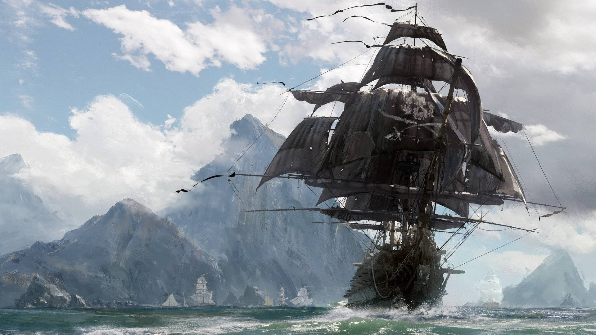 1920x1080 200+] Pirate Ship Wallpapers | Wallpapers.com Wallpaper