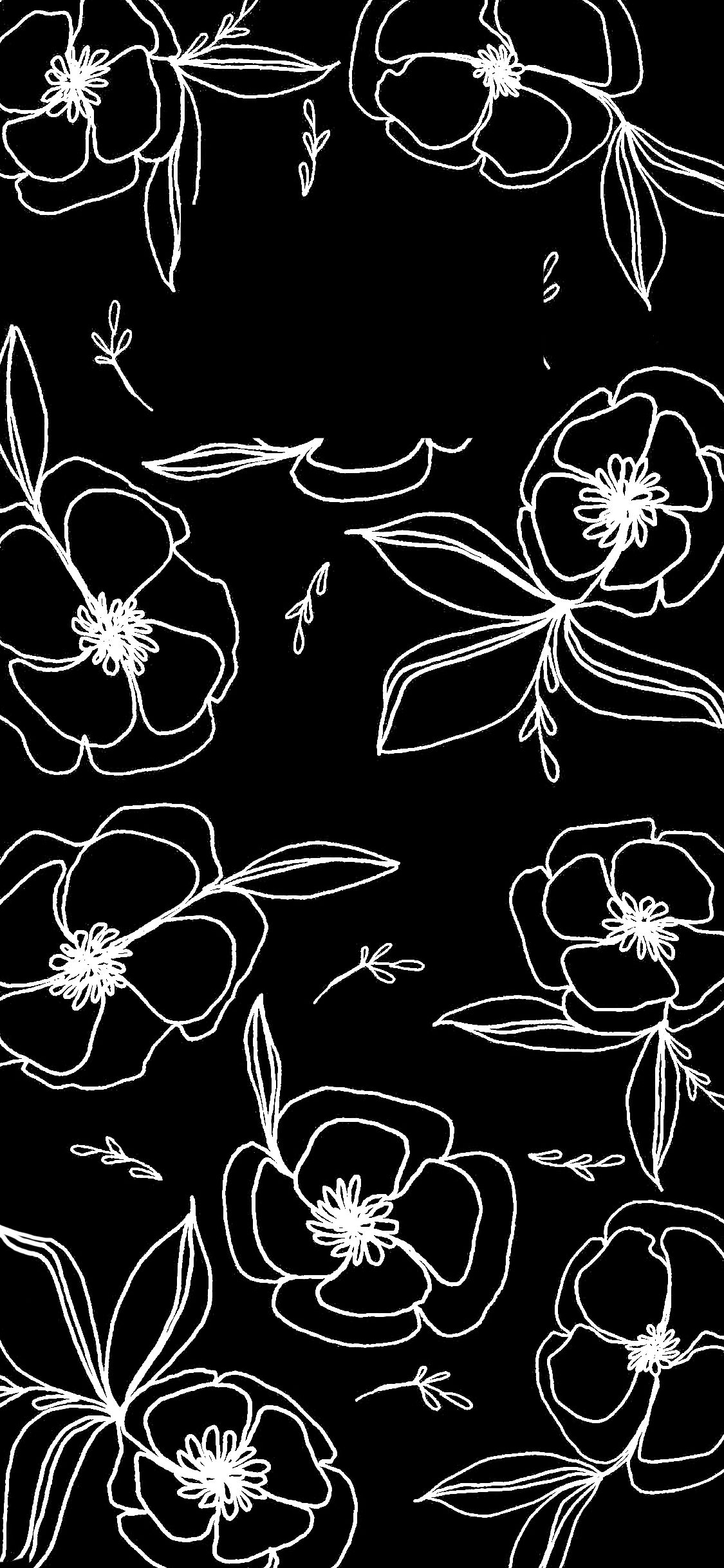 Black Floral iPhone Wallpapers - 4k, HD Black Floral iPhone Backgrounds ...