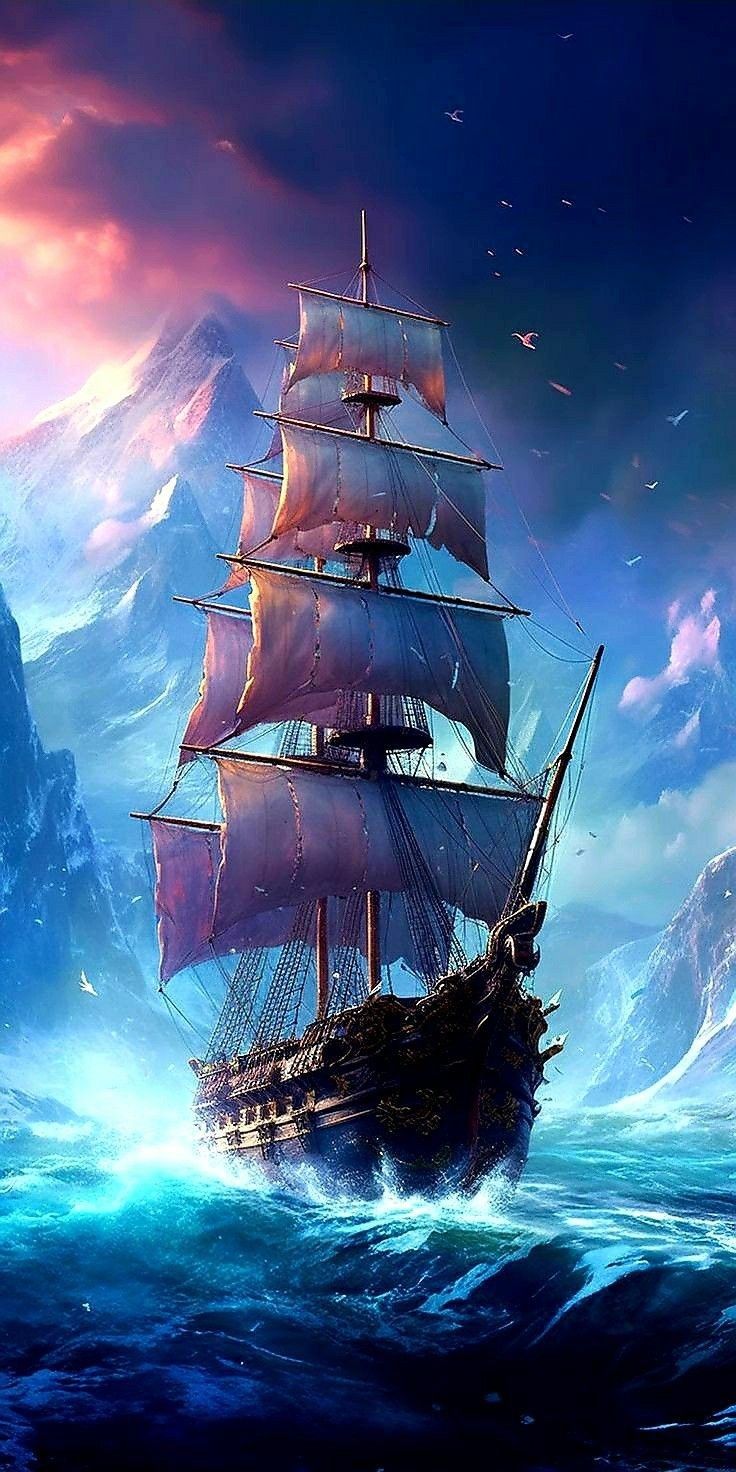 736x1472 Old sailing ships, Pirate ship art ... Wallpaper