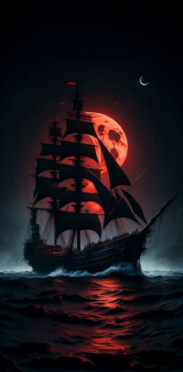 624x1264 Pirate Ship Wallpaper | Tall ships art Wallpaper