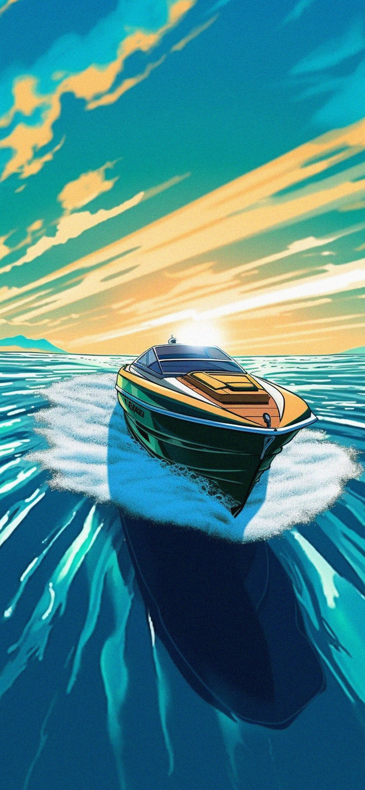 1183x2560 Speed Boat in Sea Summer Wallpapers ... Wallpaper